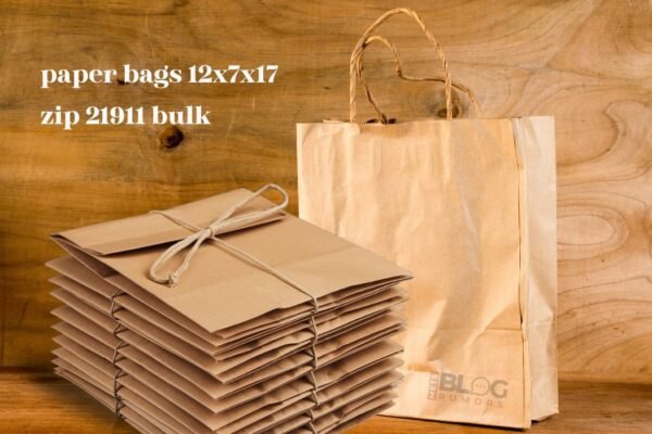 Paper bags 12x7x17 zip 21911 Bulk